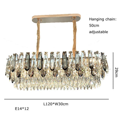 Lámpara colgante moderna de cristal DecorBites™: Luminaria de lujo para interiores, ideal para la decoración del hogar.