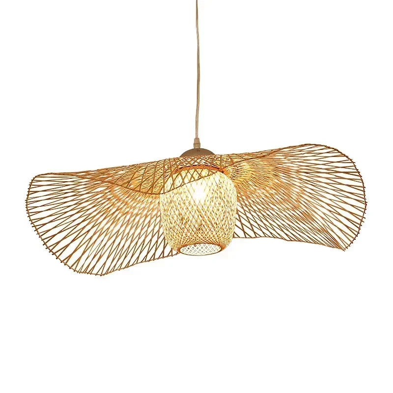 DecorBites™ Bamboo Pendant Chandelier for Dining Room | Japanese Style Ceiling Lamp