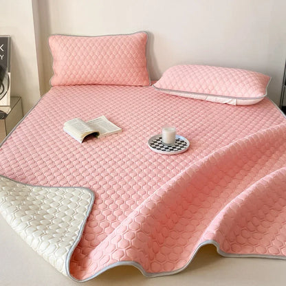 DecorBites™ Cooling Mat & Pillowcase Set - Soft Summer Pad for Bed, Single/Double/Queen Sizes