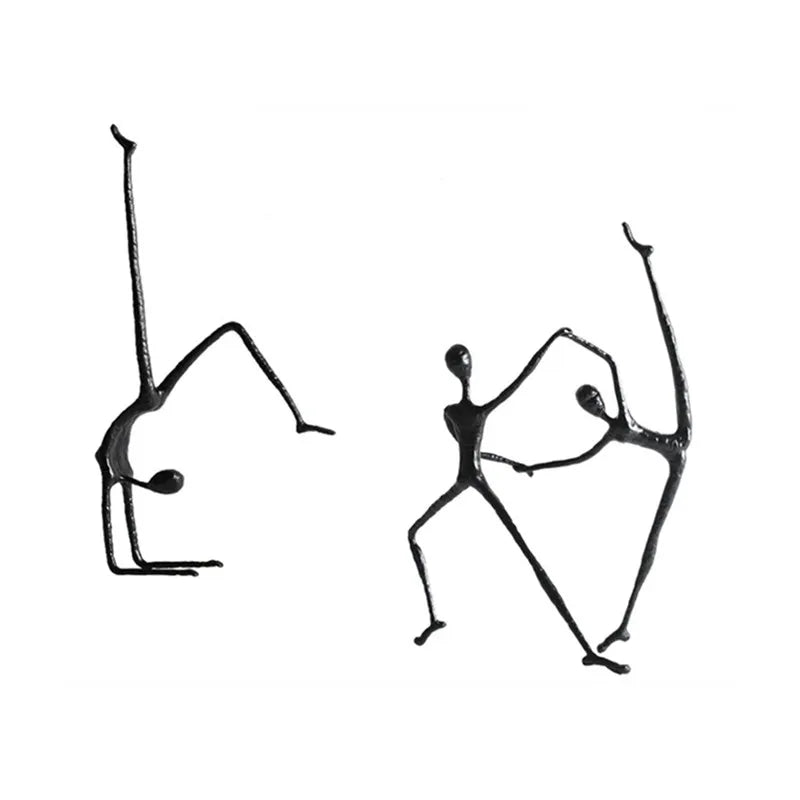 ديكوربايتس™ منحوتة رياضية معدنية سوداء لديكور منزلي أنيق