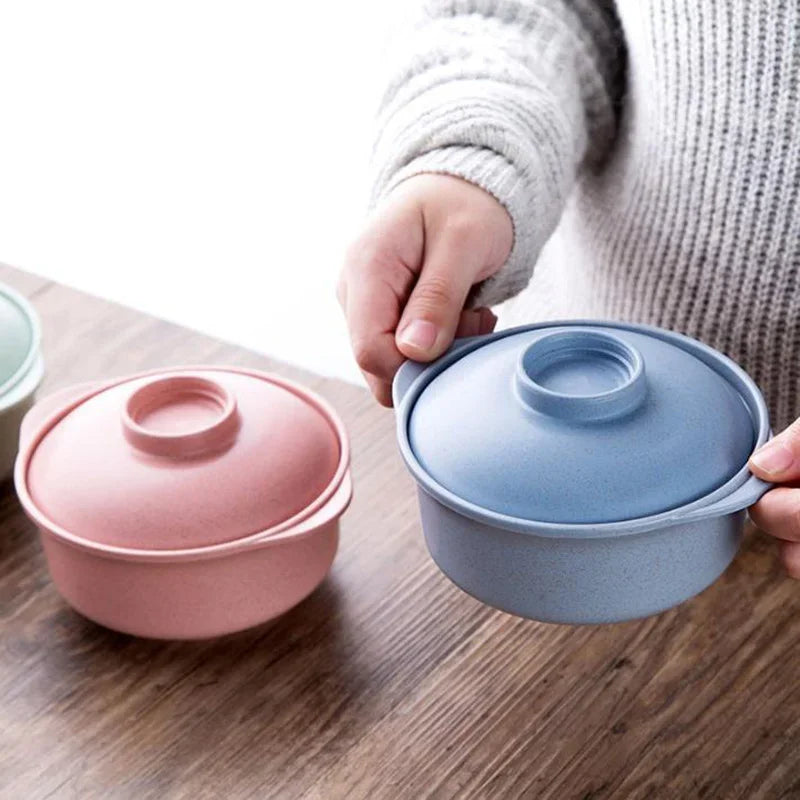 Decorbites™ Japanischer Stil Instant-Nudel-Reis-Schüssel mit Deckel – Gesundes Geschirr