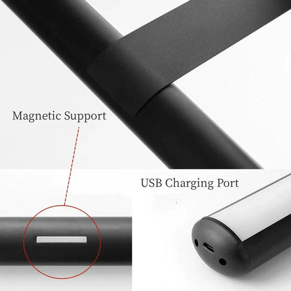 DecorBites™ LED Bathroom Wall Light Gold Dimmable Sconce USB Rechargeable Fixture