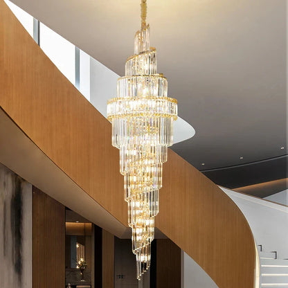 DecorBites™ K9 Deluxe Crystal Pendant Chandelier: Dazzling LED Ceiling Light for Modern Elegance