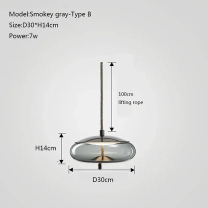 Lámpara colgante DecorBites™ con diseño de nudo de cristal para dormitorio, cocina y comedor.