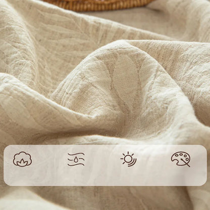 طقم ملاءات سرير من القطن والكتان من DecorBites™: فاخر، لطيف على البشرة، مناسب لجميع المواسم، بمقاسات كوين وكينج