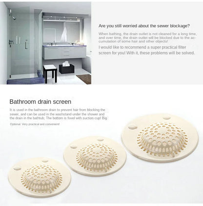 DecorBites™ Hair Catcher Drain Strainer for Kitchen Sink and Shower Floor - Bathroom Filter