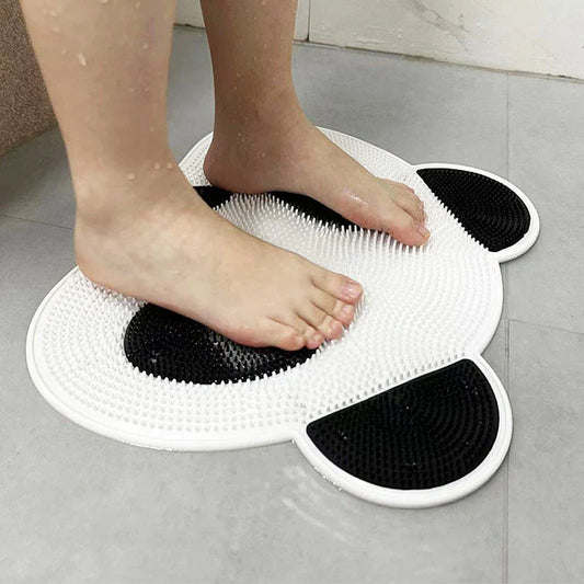 Decobites Non-Slip Bath Mat with Suction Cups and Foot Massage for Safe Showering