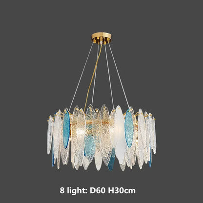 Lámparas colgantes LED DecorBites™ con cadena metálica dorada para una sala de estar moderna y lujosa