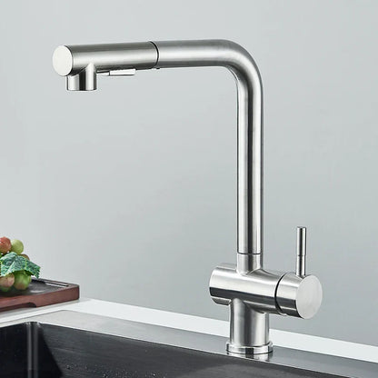 DecorBites™ Black Gourmet Kitchen Faucet with Flexible Sprayer and Dual Nozzle