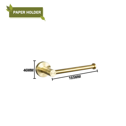 Juego de accesorios de baño DecorBites™ en oro cepillado: portarrollos, toallero y gancho para bata - Accesorios de baño para montaje en pared