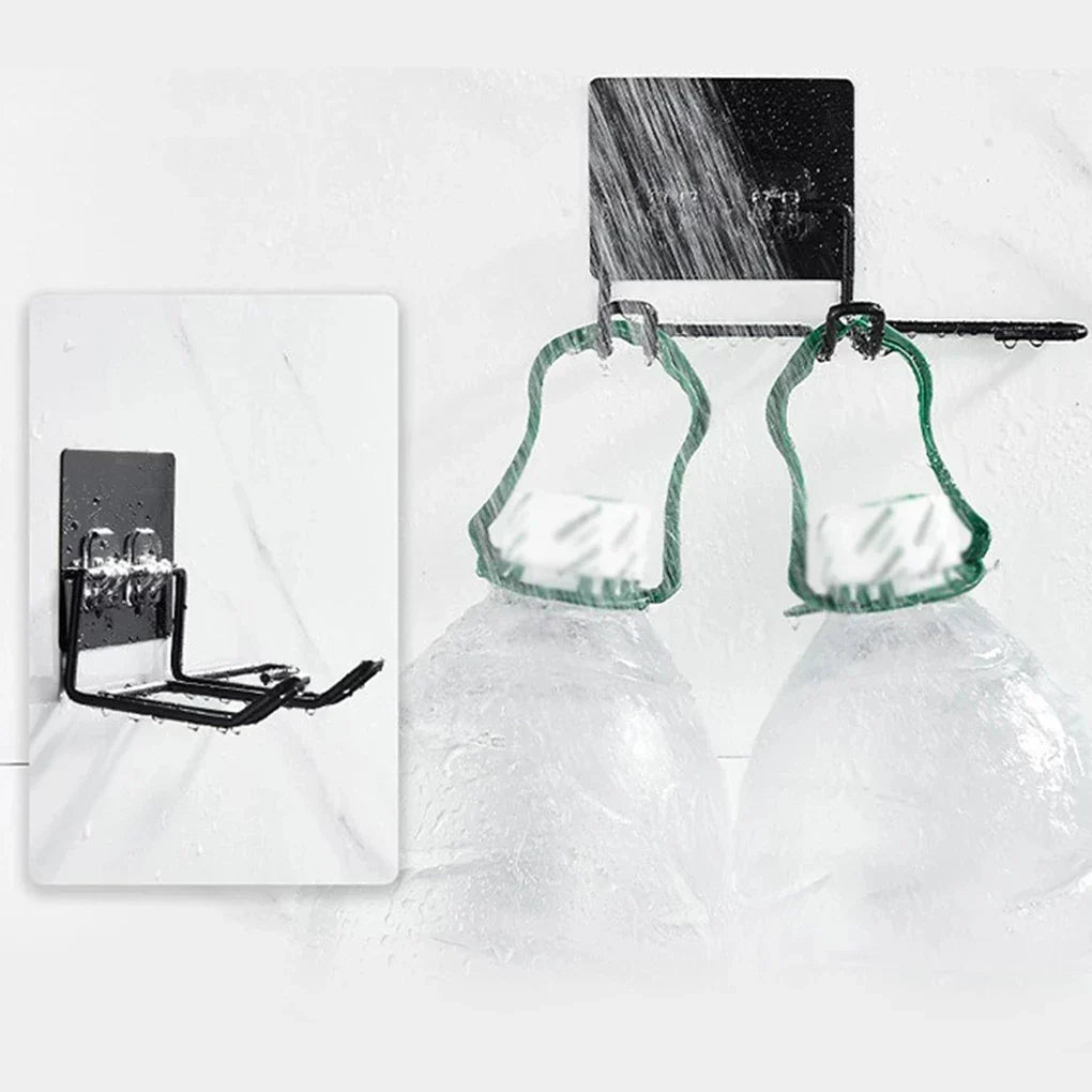 DecorBites™ Hair Care Organizer: Wall-Mounted Storage Shelf for Hair Dryer & Straightener