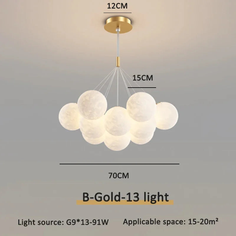 DecorBites™ Bubble Ball LED Pendant Lights: Modern Chandelier for Living Dining Bedroom Office Decor