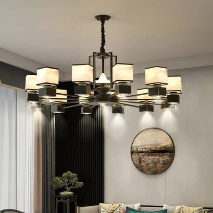 DecorBites™ Chinese Zen Marble Chandelier for Living Room, Restaurant, and Bedroom