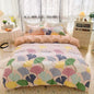 Decobites Flowers Print Cotton King Size Bedding Set, Soft & Comfortable Duvet Cover Set