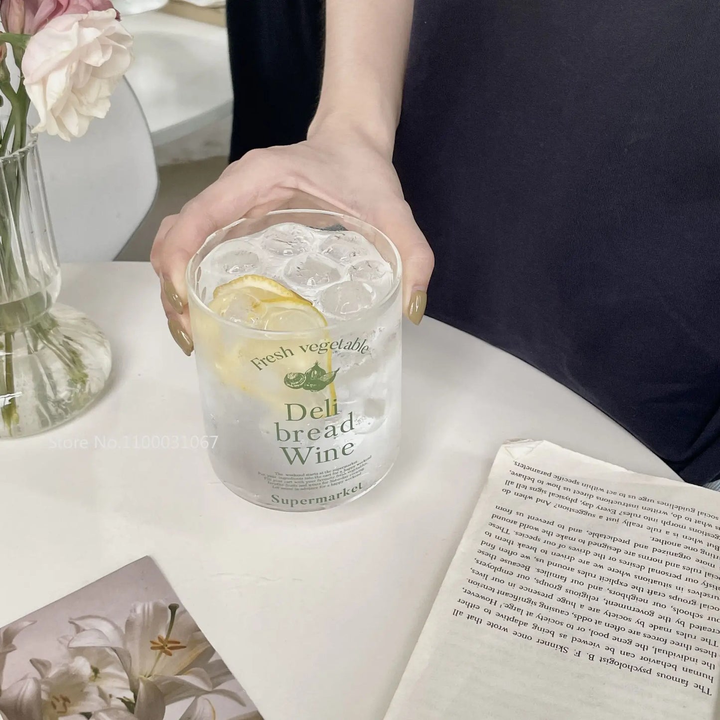 DecorBites™ Korean Glass Cups - 350ml Heat-resistant Drinking Glasses for Coffee, Tea, Milk, Beer, Water