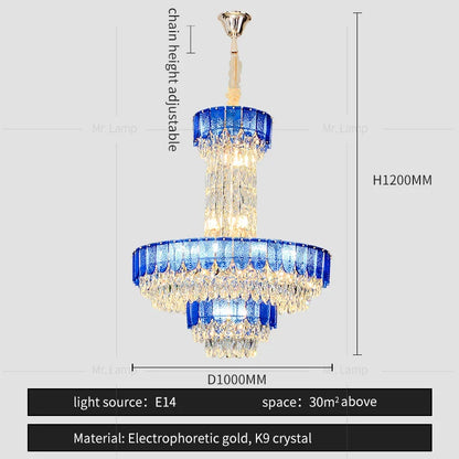 DecorBites™ Crystal Chandelier: Postmodern Multi-layer Luxury for Villa, Hotel Lobby, and Living Room