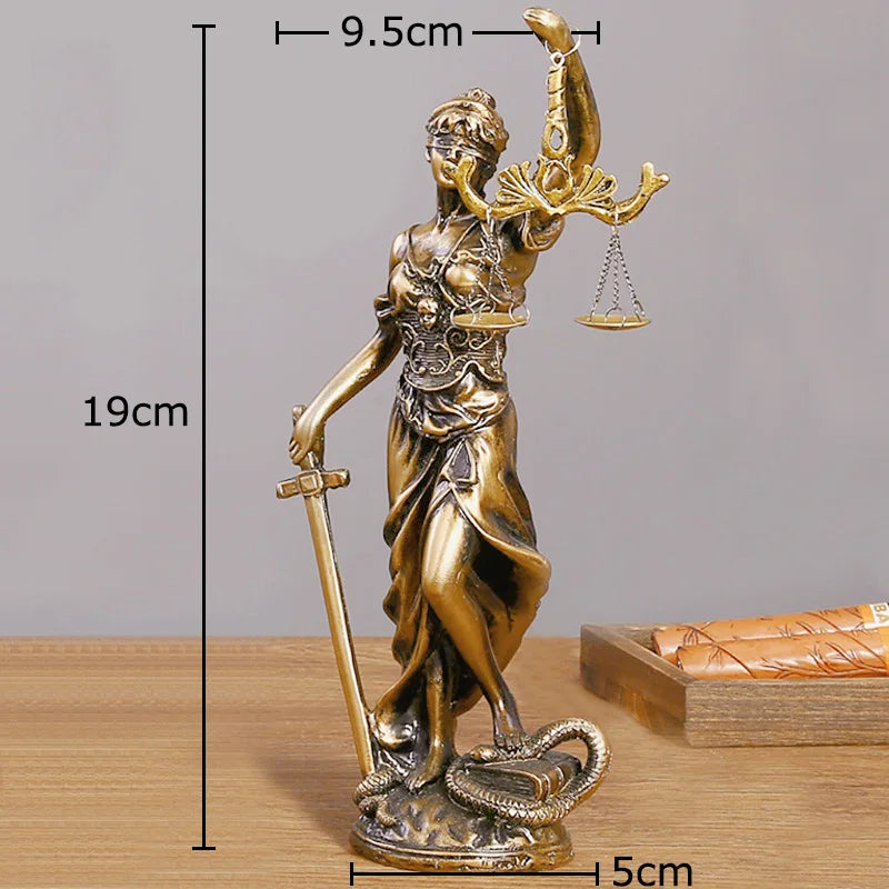 DecorBites™ Justice Goddess Resin Sculpture - Room Aesthetic Decor