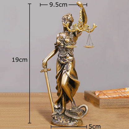 DecorBites™ Justice Goddess Resin Sculpture - Room Aesthetic Decor