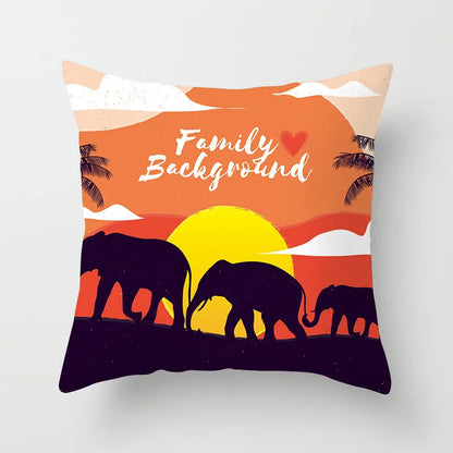 غطاء وسادة هندسي مربع من DecorBites™، غطاء وسادة أريكة بتصميم عرقي عتيق، مقاس 45×45 سم، ديكور منزلي