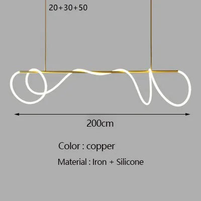 Lámpara colgante de manguera larga LED Decorbites™ para comedor, cocina o bar