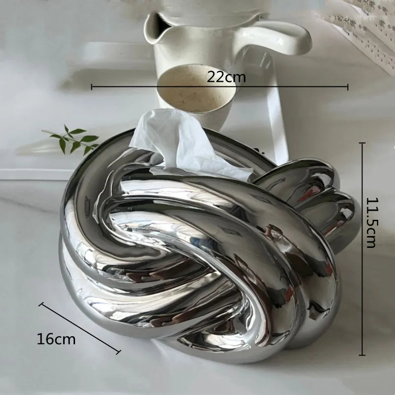 Soporte de escritorio de cerámica DecorBites™ para toallas de papel y organizador de cajas de pañuelos