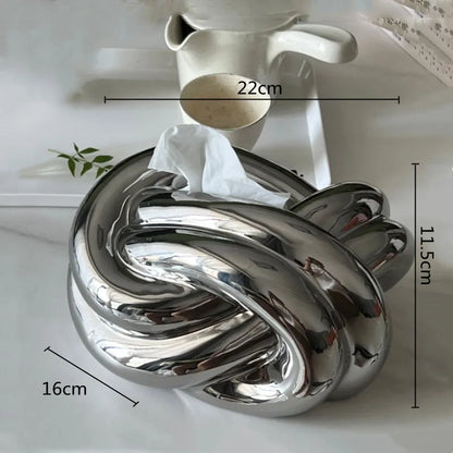 Soporte de escritorio de cerámica DecorBites™ para toallas de papel y organizador de cajas de pañuelos