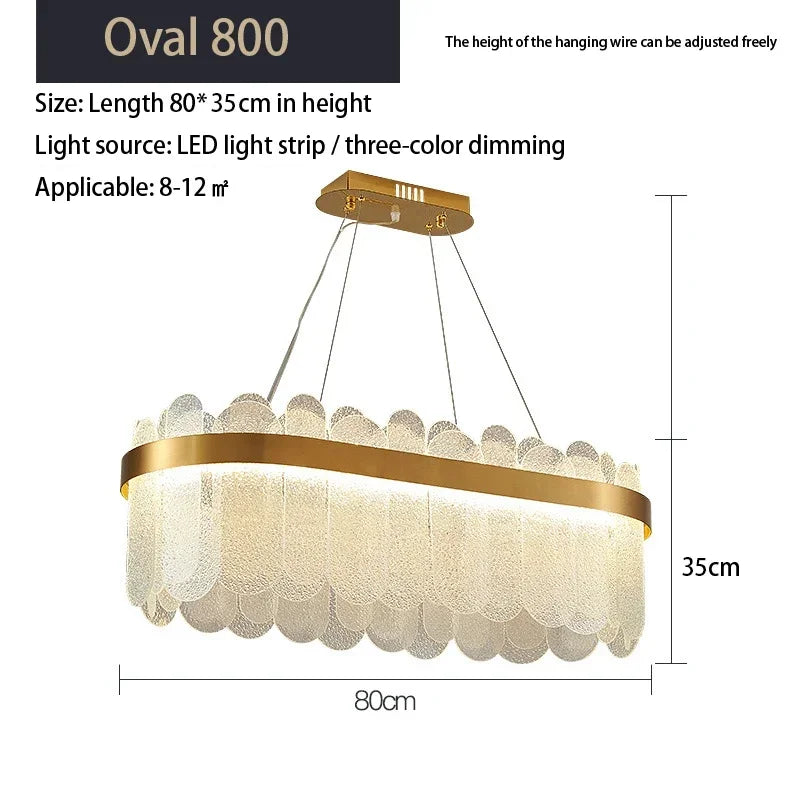 DecorBites™ Crystal LED Chandelier: Modern Round Ceiling Lamp for Living Room, Bedroom & Hotel
