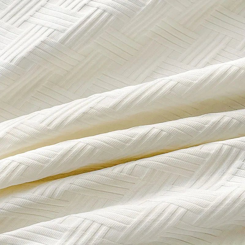 DecorBites™ Jacquard Summer Cool Blanket: Light & Breathable Comforter for Double & Single Beds