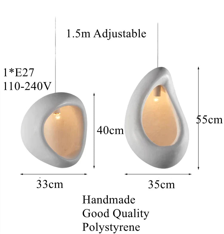 Lámpara de araña de diseño nórdico hecha a mano DecorBites™ para un comedor de estilo japonés creativo