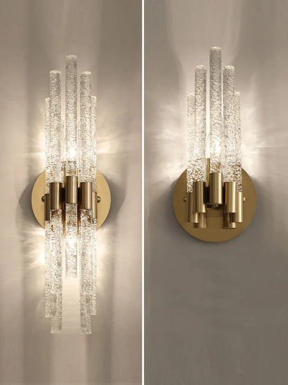 Lámpara de pared de cristal DecorBites™: Iluminación moderna y sencilla para salón, pasillo y mesilla de noche.