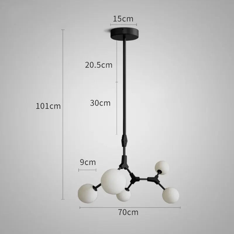 DecorBites™ Iron Magic Molecular Pendant Lights for Living Room Dining Room Decor