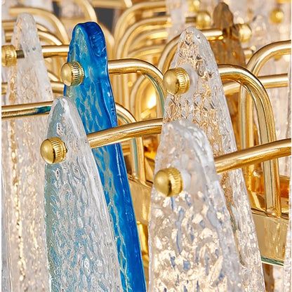 DecorBites™ Gold LED Glass Chandelier for Dinning Living Room Bedroom_main keyword: Pendant Lamps