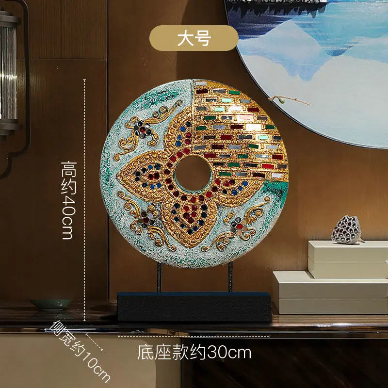 DecorBites™ Handmade Thai Solid Wood Tabletop Decoration for Living Room and TV Cabinet