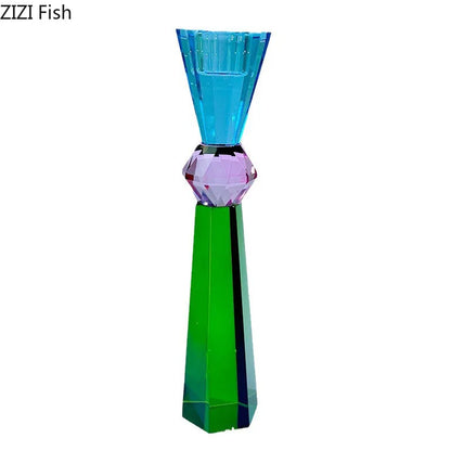 Portavelas de cristal DecorBites™: Candelabro romántico y quemador de cera para una decoración moderna del hogar.