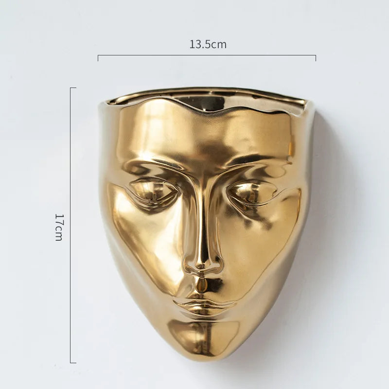 DecorBites™ Ceramic Wall-mounted Vase for Plant Pots and Flower Arrangement