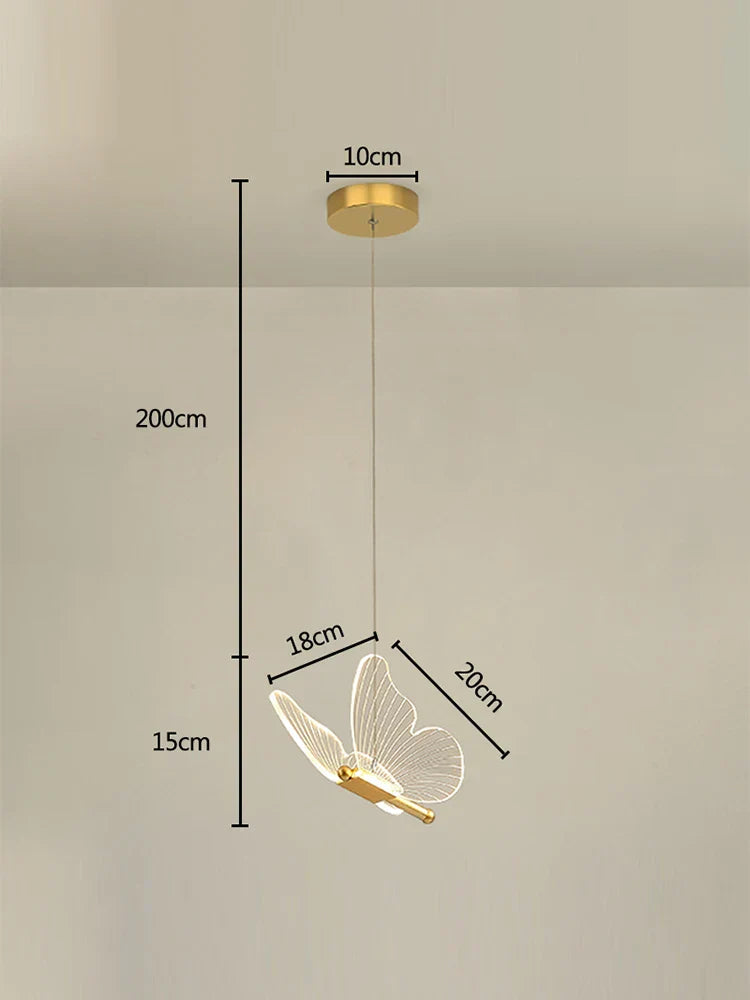 DecorBites™ Butterfly LED Chandelier: Modern Acrylic Pendant Lighting for Home Decoration