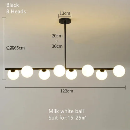 DecorBites™ Gold Glass Ball LED Pendant Light for Kitchen Dining Room Lighting