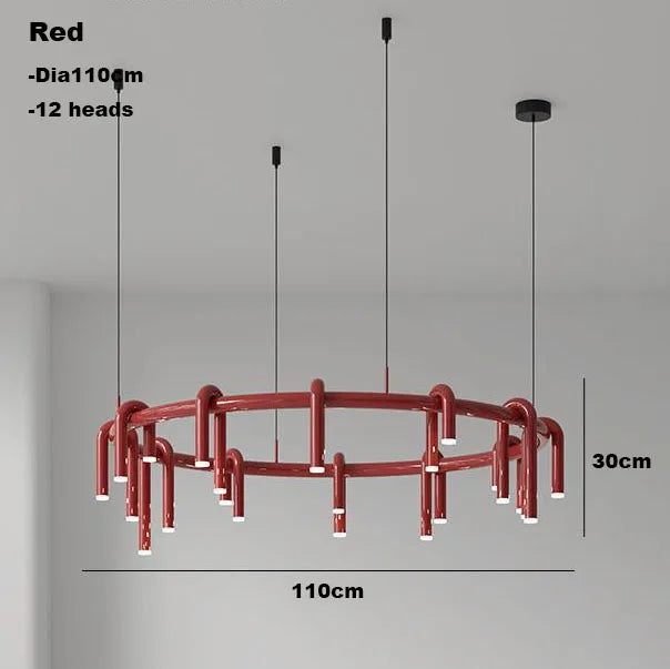 DecorBites™ Circular Ring Pendant Lights - LED Chandelier for Home Living Room & Restaurant