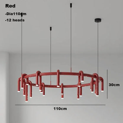 DecorBites™ Circular Ring Pendant Lights - LED Chandelier for Home Living Room & Restaurant