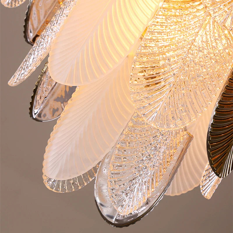 DecorBites™ Elegant Glass Ceiling Chandelier: Bedroom Living Room Lighting Pendant Lamp