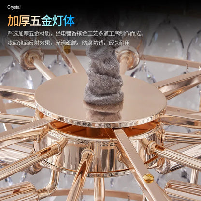 DecorBites™ Crystal Chandelier Ceiling Light for Living Room Bedroom Dining Room