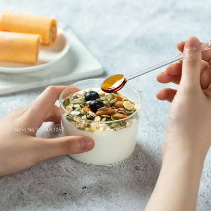 DecorBites™ Heat-resistant Glass Spoon Set for Coffee, Dessert & Seasoning Jar, Tea Spoon