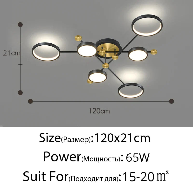 Decorbites™ Goldrahmen-LED-Kronleuchter: Moderne Beleuchtung für Wohnzimmer, Schlafzimmer – Innenleuchte & Lüster