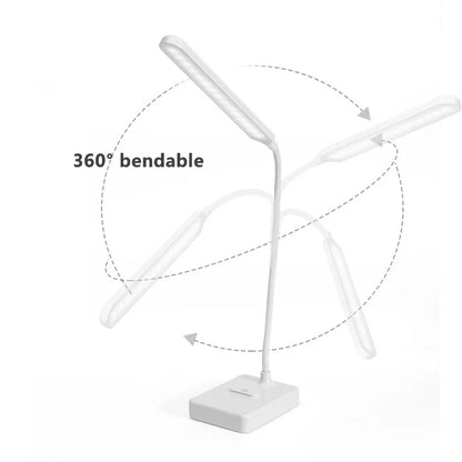DecorBites™ LED Foldable Desk Lamp with 3-Level Color & Touch Dimmable Light
