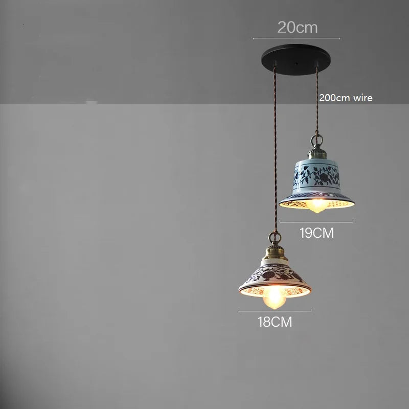 DecorBites™ Ceramic LED Pendant Lamp: Modern Simple Indoor Decor Lighting for Home & Restaurant
