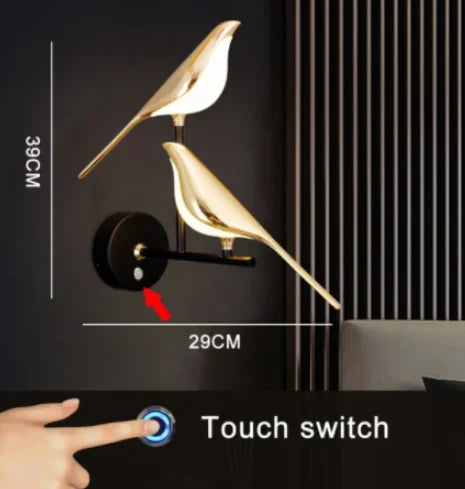 DecorBites™ Golden Bird LED Wall Lamp Rotatable Wall Sconce