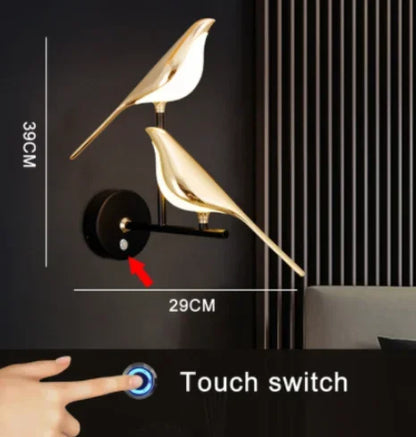 DecorBites™ Golden Bird LED Wall Lamp Rotatable Wall Sconce