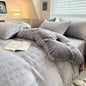 Decobites High-Density Milk Fleece Duvet Set with Winter Warmth King Bedding & Plush Blanket Cover