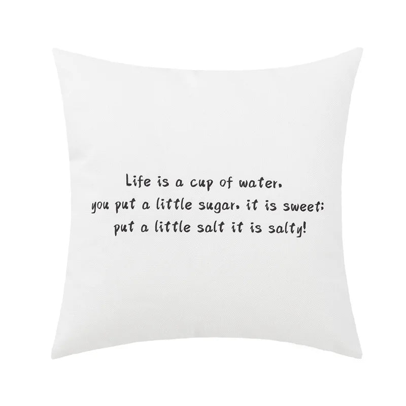 غطاء وسادة من الكتان القطني بطبعة هندسية تجريدية من DecorBites™، غطاء وسادة مزخرف على الطراز الاسكندنافي