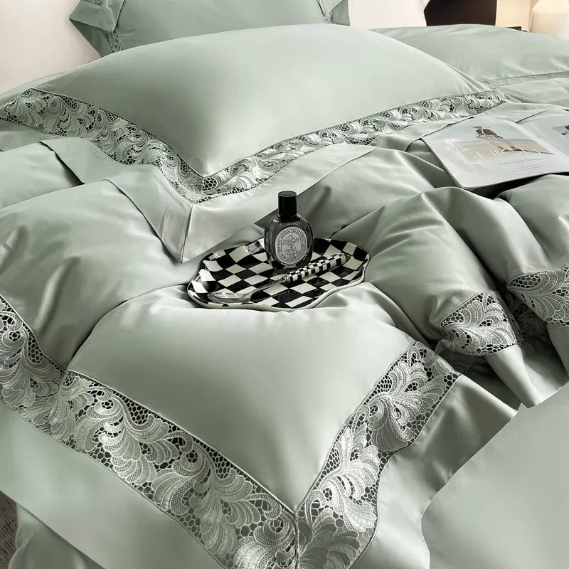 White Lace Cotton Bedding